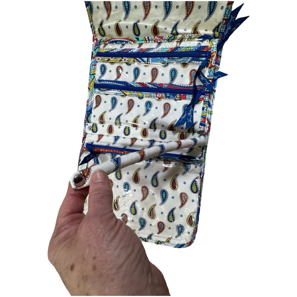 Vera‎ Bradley Marina Jewelry Folio Simply Blue Travel Organizer Roll - Picture 5 of 6